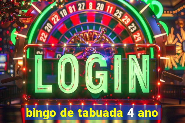 bingo de tabuada 4 ano